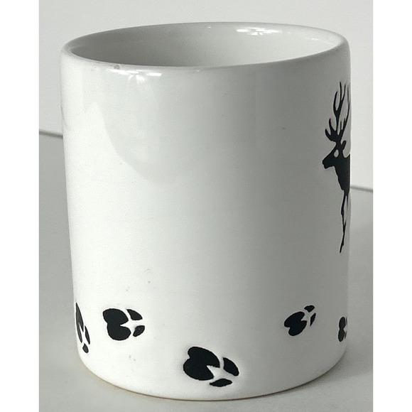 Rare Waechtersbach White Embossed Deer Hooves Coffee Cocoa Tea Mug Germany READ - Picture 4 of 8